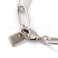 Brass Paperclip Chain Bracelets&nbsp;BJEW-H537-10AS