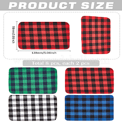 8Pcs 4 Colors Polyester Computerized Embroidery Cloth Iron on Sew on Patches&nbsp;PATC-LP0001-17