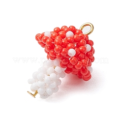 Seed Beads Beaded Charms&nbsp;PALLOY-MZ00339
