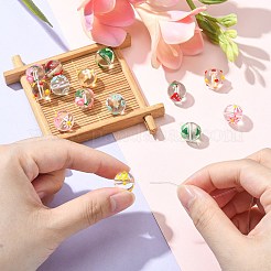 14Pcs 7 Styles Handmade Lampwork Beads&nbsp;LAMP-CJ0001-75