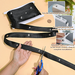 1Pc Cloth with Stainless Steel Wave Fold Curtain Tape&nbsp;FIND-PH0060-17A