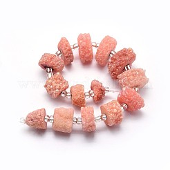 Natural Druzy Quartz Crystal Beads Strands&nbsp;G-F582-B05