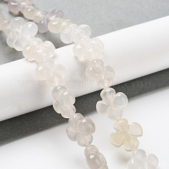Natural White Agate Beads Strands&nbsp;G-P520-A01-01