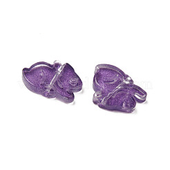 Two Tone Transparent Spray Painted Glass Beads&nbsp;GLAA-Q092-03-C11
