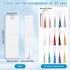 30Pcs 15 Colors Polyester Tassel Decorations&nbsp;OCOR-SP0001-16A