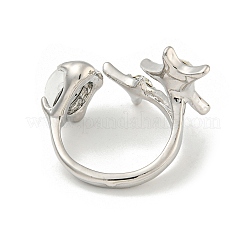 Star Zinc Alloy Rhinestone Open Cuff Ring&nbsp;LS-RJEW-Z048-02P-02