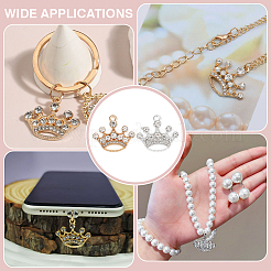 32Pcs 2 Colors Alloy Rhinestone Pendants&nbsp;FIND-ME0002-01