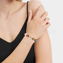 200Pcs 10 Colors Opaque & Transparent Acrylic Metal Enlaced Beads&nbsp;OACR-SC0002-69