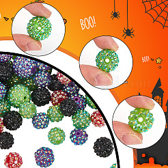 88Pcs 11 Style Resin Rhinestone Beads&nbsp;RESI-AR0001-40