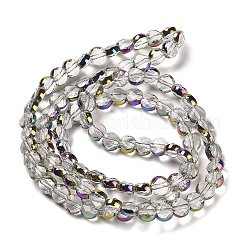 Electroplate Transparent Glass Beads Strands&nbsp;EGLA-Z001-02F