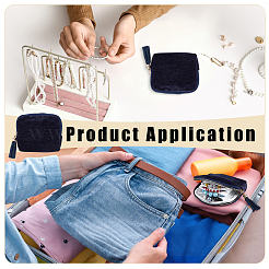 Cloth Jewelry Storage Zipper Bags with Tassel for Earrings Rings Bracelets Necklaces&nbsp;AJEW-WH0596-664B
