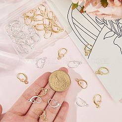 40Pcs 2 Colors Brass Earring Hooks&nbsp;KK-BBC0022-96