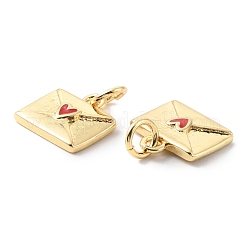 Rack Plating Brass Charms with Jump Ring&nbsp;X-KK-F852-23G