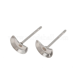 Non-Tarnish Earring Cabochon Settings 304 Stainless Steel Ear Studs Blank Settings&nbsp;X-STAS-Q170-08