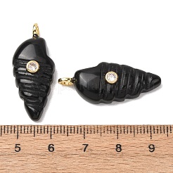Natural Obsidian Carved Pendants&nbsp;G-H357-04G-07