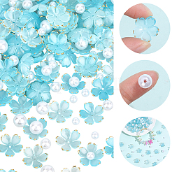 120Pcs Acrylic Bead Caps&nbsp;OACR-PA0002-13B
