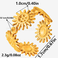 304 Stainless Steel Adjustable Cuff Open Rings&nbsp;LY0879-2