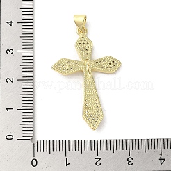 Rack Plating Brass Micro Pave Cubic Zirconia Pendants&nbsp;KK-C052-10A-G