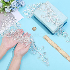 1 Pair Flower Polyester Embroidery Sew on Flower Appliques&nbsp;PATC-ME0001-02