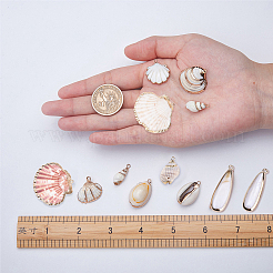 Electroplate 
Natural Shell Pendants&nbsp;SSHEL-SC0001-03
