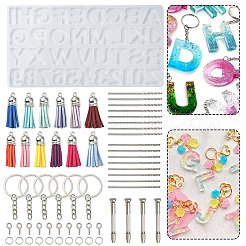 1Pcs Initial Letter A~Z & Number 0~9 Silicone Pendant Mold for KeyChain Making&nbsp;DIY-YW0008-10