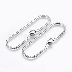 Tarnish Resistant 304 Stainless Steel European Style Chains Bracelet Making&nbsp;STAS-E428-10A-P