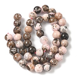 Natural Argentina Rhodonite Beads Strands&nbsp;G-G271-B02-8mm