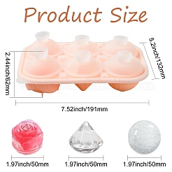 Silicone Rose Diamond Ball Shaped Molds&nbsp;ST-CJ0043-089