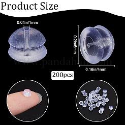 Clear Silicone Full-covered Ear Nuts&nbsp;FIND-SP0001-18A