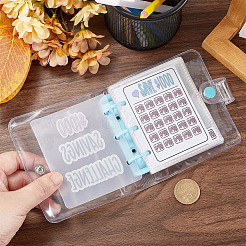 3-Ring 4 Inch PVC Mini Binder Savings Challenge&nbsp;DIY-WH0430-204C
