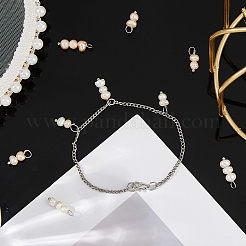12Pcs 4 Styles Natural Pearl Two Sides Polished Charms&nbsp;PALLOY-FH00088