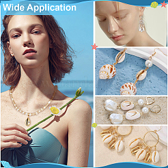 20Pcs 4 Styles Plated Cowrie Shell Pendants&nbsp;PALLOY-PH01772