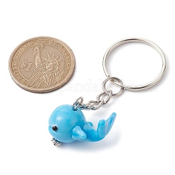 Whale Handmade Lampwork Pendant Keychains&nbsp;KEYC-JKC00684
