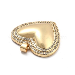 Rack Plating Brass with Cubic Zirconia Pendants&nbsp;KK-Q017-04A-G