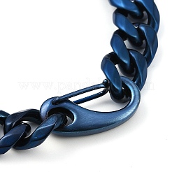 304 Stainless Steel Cuban Link Chain Bracelets for Men&nbsp;BJEW-B102-03BL
