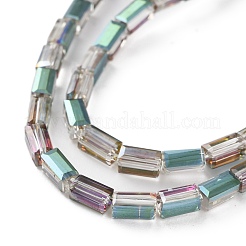 Electroplate Transparent Glass Beads Strands&nbsp;EGLA-H106-01A-HP01
