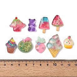 50Pcsc 10 Styles Translucent Resin Cabochons&nbsp;CRES-YW0001-29