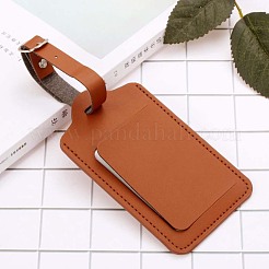 CutHollow 4Pcs PU Leather Luggage Tag&nbsp;OFST-CL0001-01B-02