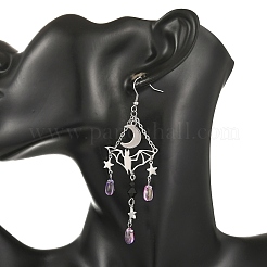 Halloween Stainless Steel Glass Dangle Earrings&nbsp;EJEW-TA00833