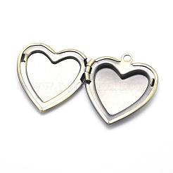 Brass Locket Pendants&nbsp;KK-F717-40AB-NR