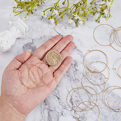 40Pcs Brass Hoop Earrings Findings&nbsp;KK-DC0001-11