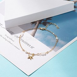Natural Dyed White Jade Anklets for Women&nbsp;AJEW-AN00475-01