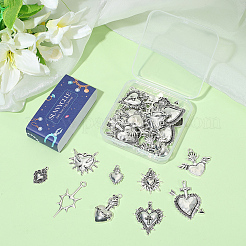 36Pcs 9 Styles Tibetan Style Alloy Pendants&nbsp;FIND-SC0021-23