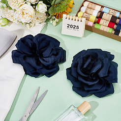2Pcs Polyester Flower Iron Pins&nbsp;JEWB-GO0001-18D