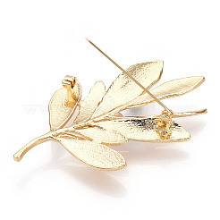 Natural Pearl Leaf Brooches for Women&nbsp;JEWB-N001-11G