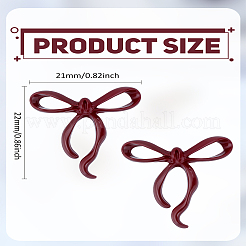 1 Pair Alloy Enamel Bowknot Stud Earrings for Women&nbsp;EJEW-LP0003-82