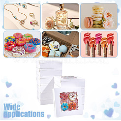 Rectangle Paper Biscuit Boxes with Clear Window&nbsp;CON-WH0107-03