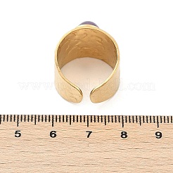 304 Stainless Steel Wide Band Open Cuff Rings&nbsp;RJEW-Z078-14G