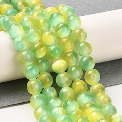 Natural Selenite Dyed Beads Strands&nbsp;G-P493-02K