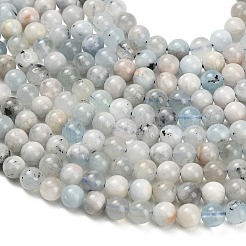 Natural Aquamarine Beads Strands&nbsp;X-G-F591-29A-6mm-02